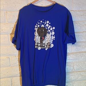 Blue Pup N Suds Graphic T-Shirt (Missing Tag)
